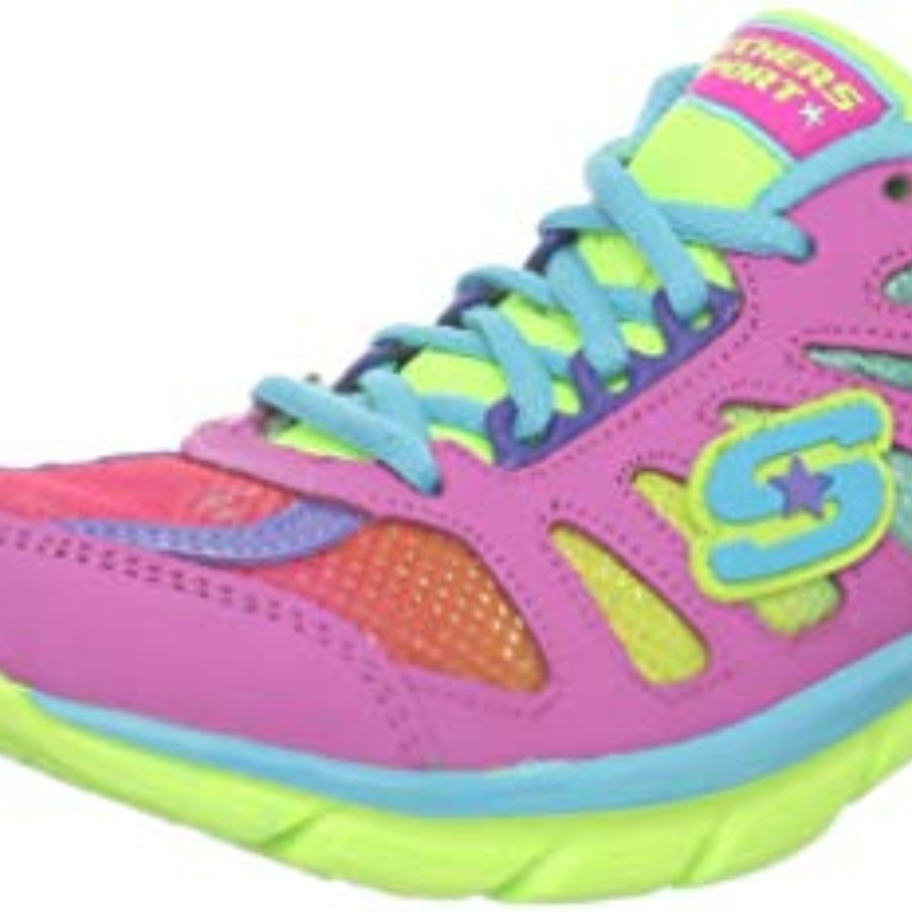 Sketchers Lite Dreamz Sneakers, Neon Pink Metallic
